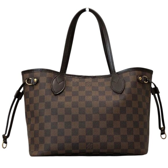 Authentic Louis Vuitton Neverfull PM Purse Damier Ebene Tote Shoulder Bag Red - Picture 5 of 14